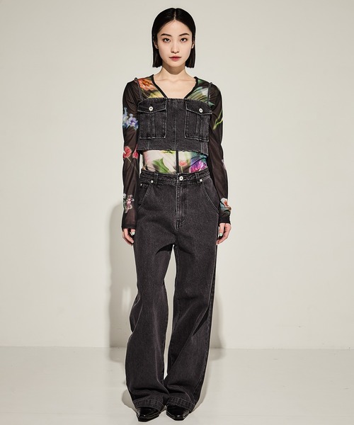 ameri  デニムサロペット オーバーオール Ameri（アメリ）の「AMERI×Lee DENIM SET UP（サロペット