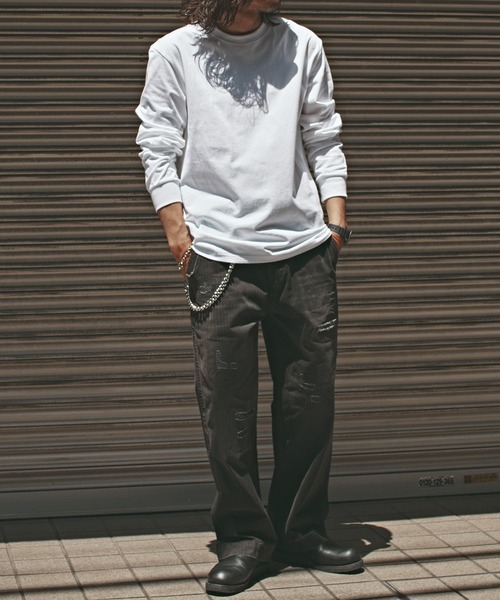 ALL RUNS tシャツ ヴィンテージ風 ビッグシルエット ロングTシャツ