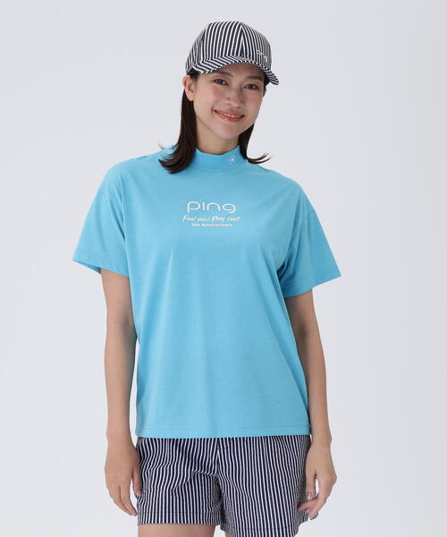 tシャツ 「PING APPAREL」10色展開 プレーティング天竺半袖ハイネックカットソー 「LADIES LINE」 (LADIES) レディース セール】【PING APPAREL】10色展開 プレーティング天竺半袖