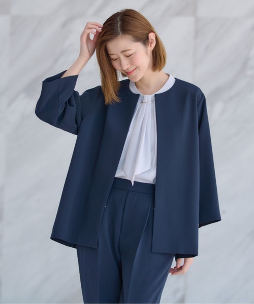 新品⭐︎未使用　洋服の青山　ヘビロテスーツ　ネイビー AOYAMA セットアップ 「時短に！ビジパシリーズ」「2点セット