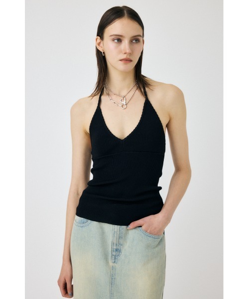 MOUSSY キャミソール 「セットアップ対応」HALTER KNIT