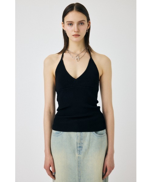 MOUSSY キャミソール 「セットアップ対応」HALTER KNIT