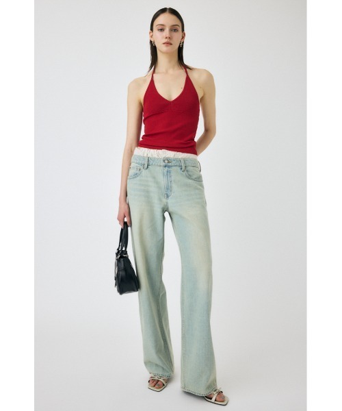 MOUSSY HALTER KNIT キャミ キャミソール レッド MOUSSY HALTER KNIT キャミ キャミソール レッド MOUSSY