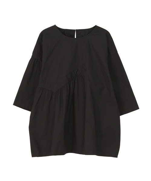 「ZUCCa」 半袖ブラウス M size ブラック レディース
