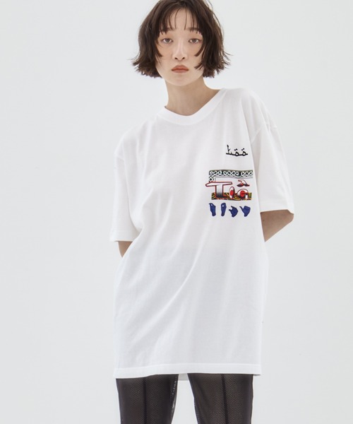 tシャツ 「TOGA PULLA/トーガプルラ」Print tee/プリントTシャツ レディース