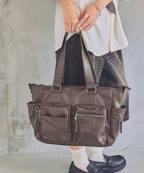 PBLIM ボストンバッグ 「UNISEX/PCポケット付き/500mlペットボトルも