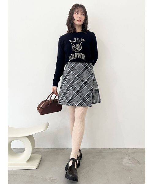 LILY BROWN パンツ ロービングチェックスカショーパン