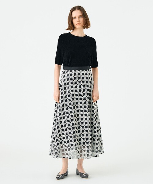 Ballsey（ボールジィ） ニット セーター ストレッチベルベット ハーフ