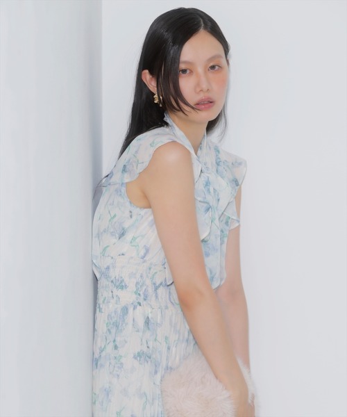 AND COUTURE（アンドクチュール） ワンピース 夏 シフォンプリーツ 