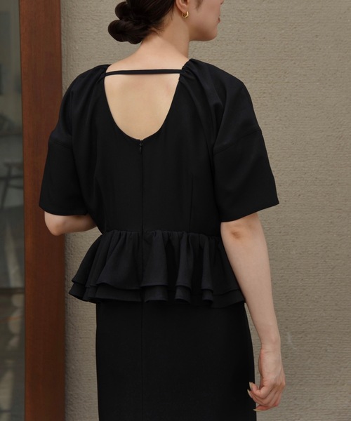 ワンピース I_am double frill pencil dress I_am ワンピース double frill pencil dress / ダブルフリル