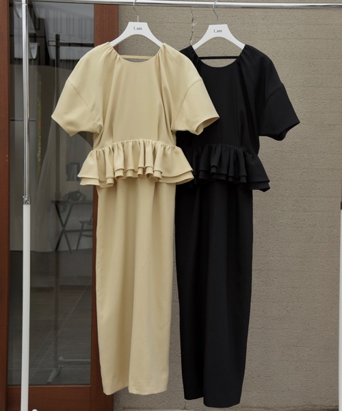 ワンピース I_am double frill pencil dress I_am ワンピース double frill pencil dress / ダブルフリル