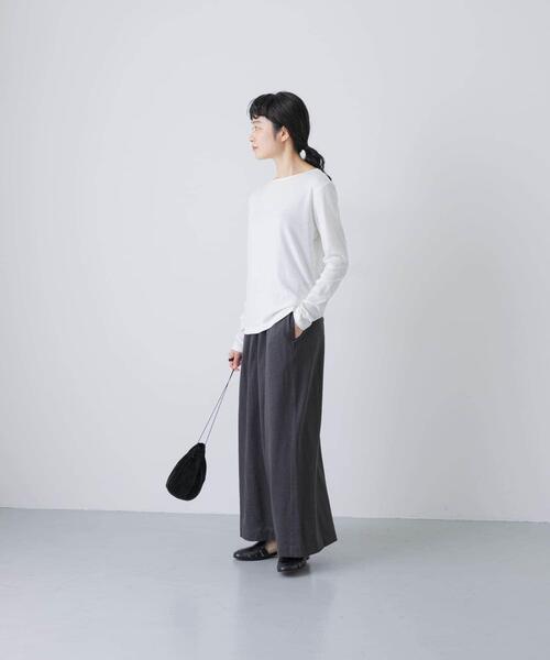 かぐれ tシャツ ハイツイストコットンボートカットソー レディース