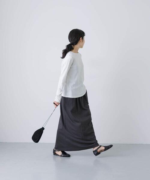 かぐれ tシャツ ハイツイストコットンボートカットソー レディース