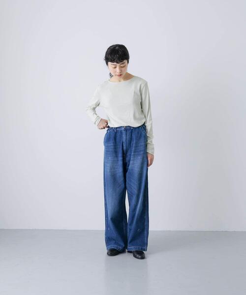 かぐれ tシャツ ハイツイストコットンボートカットソー レディース