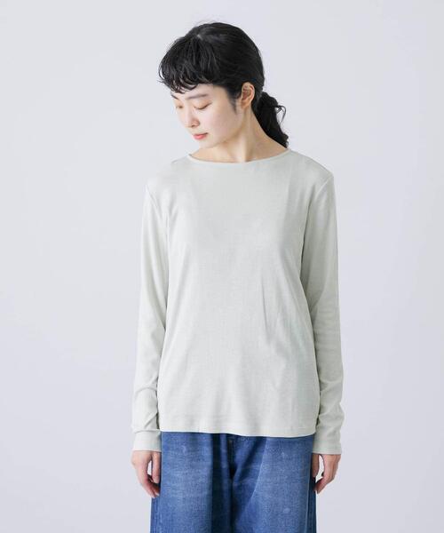 かぐれ tシャツ ハイツイストコットンボートカットソー レディース