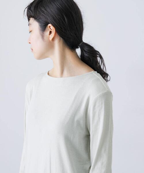 かぐれ tシャツ ハイツイストコットンボートカットソー レディース