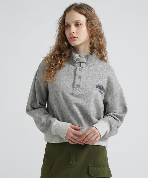 AVIREX（アヴィレックス） トレーナー スウェット HALF BUTTON VINTAGE