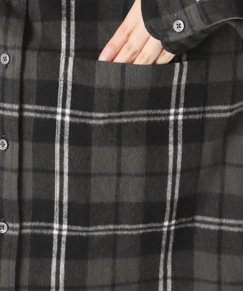 新品タグ付き FRAMeWORK ネルチェックシャツ グレー 2025 シャツ ネルチェックシャツ（シャツ／ブラウス）｜FRAMeWORK（フレームワーク