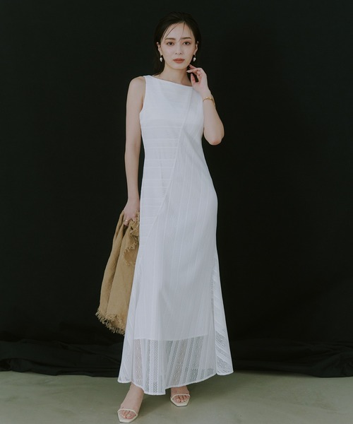 anuans（アニュアンス） ノースリーブワンピース MEDIUM ホワイト