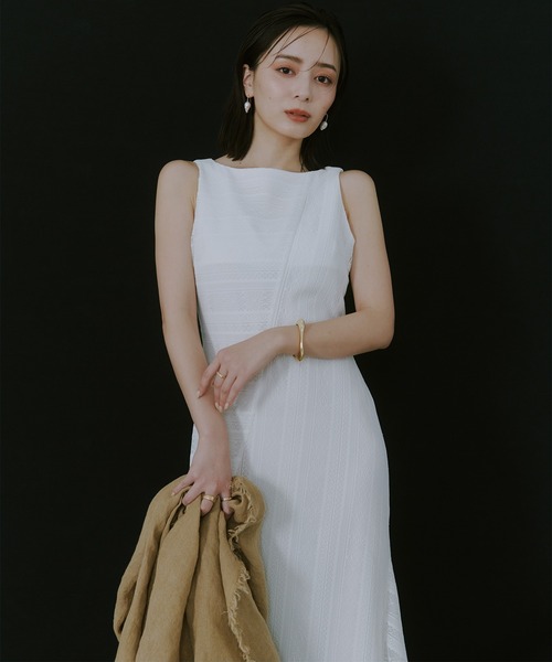 anuans（アニュアンス） ノースリーブワンピース MEDIUM ホワイト