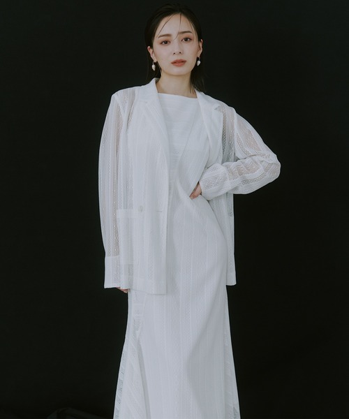 anuans（アニュアンス） ノースリーブワンピース MEDIUM ホワイト