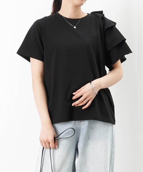 「LUCA/LADY LUCK LUCA」 半袖カットソー FREE ブラック レディース_画像8