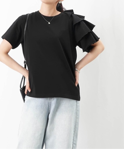 「LUCA/LADY LUCK LUCA」 半袖カットソー FREE ブラック レディース_画像9