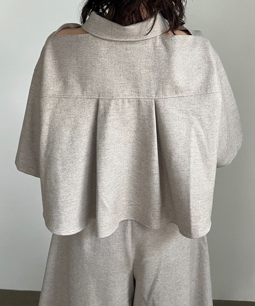 「CASA FLINE」 半袖シャツ FREE ブラウン レディース_画像9