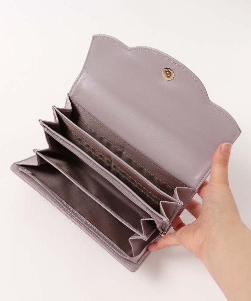 Bleu Bleuet（ブルーブルーエ） 財布 お花エポパールがま口長財布