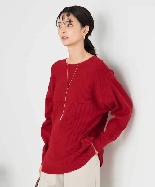 a.v.v（アー・ヴェ・ヴェ） ニット セーター 「洗える」切替ボート