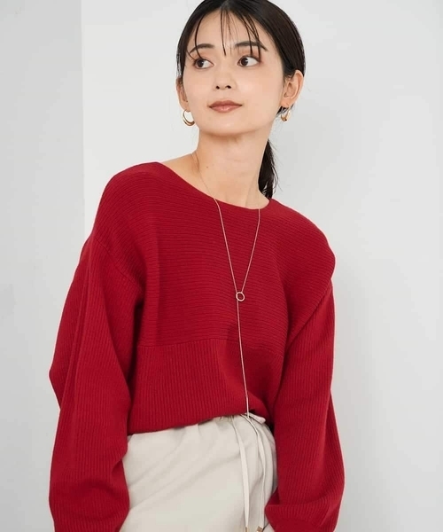 ジュエルチェンジ　赤　ニットセーター　新品、未使用、タグ付き Jewel Changes - ジュエルチェンジ 赤 ニットセーター 新品、未使用