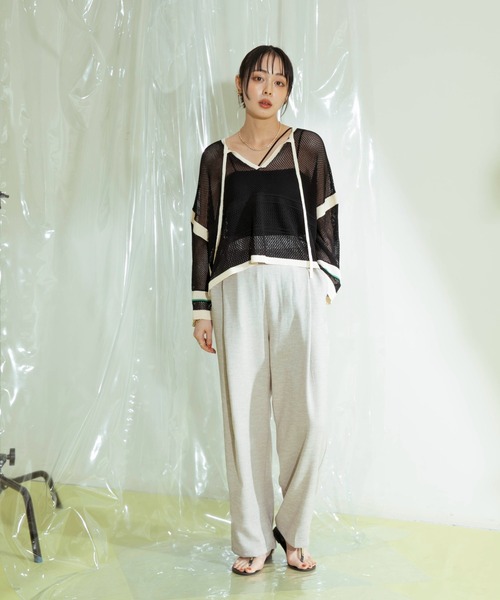 「Eimee Law」 半袖ニット 38 アイボリー レディース_画像3