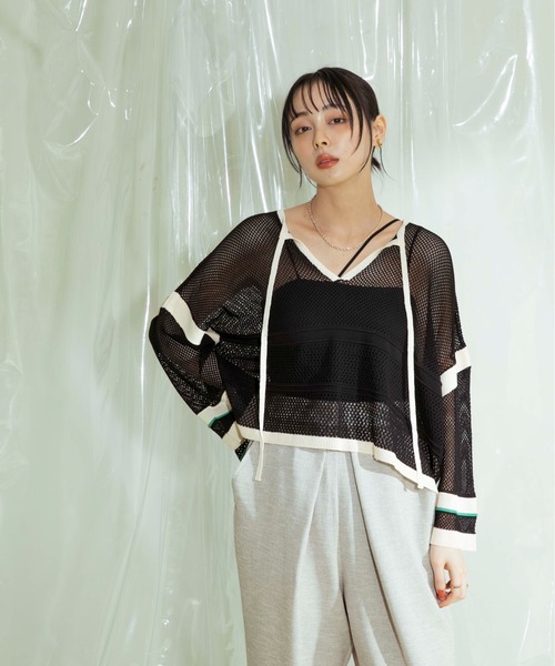 「Eimee Law」 半袖ニット 38 アイボリー レディース_画像5