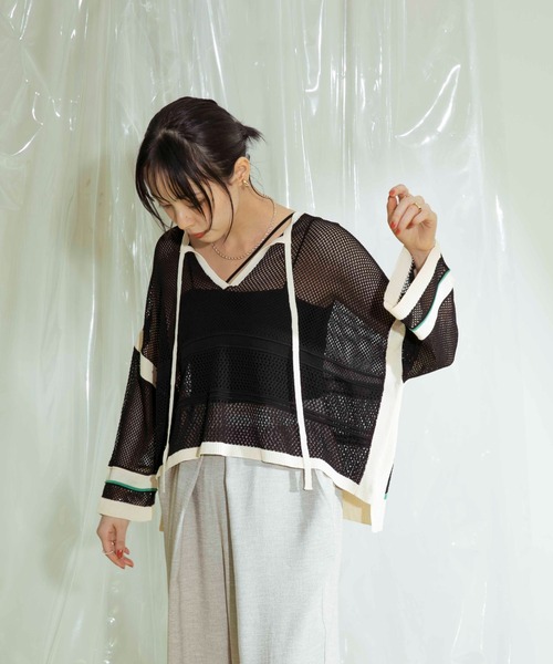 「Eimee Law」 半袖ニット 38 アイボリー レディース_画像7
