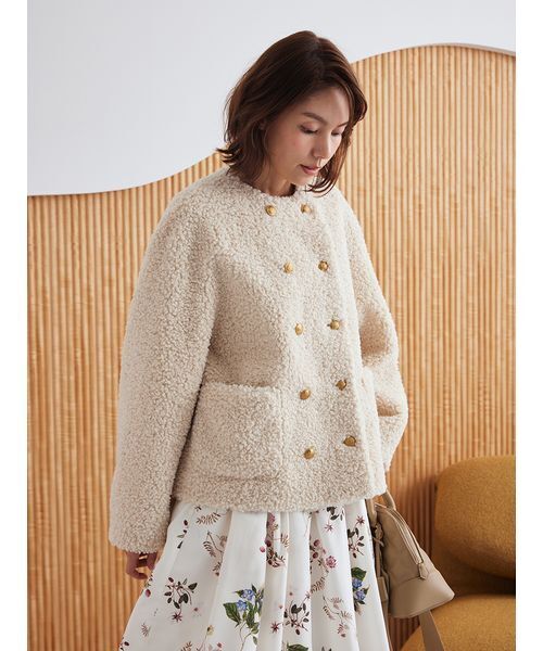 Mila Owen（ミラオーウェン） ジャケット ノーカラージャケット 金釦