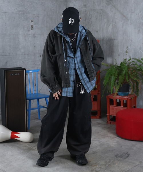 パンツ AW フェード加工 バルーンパンツ メンズ レディース ユニ