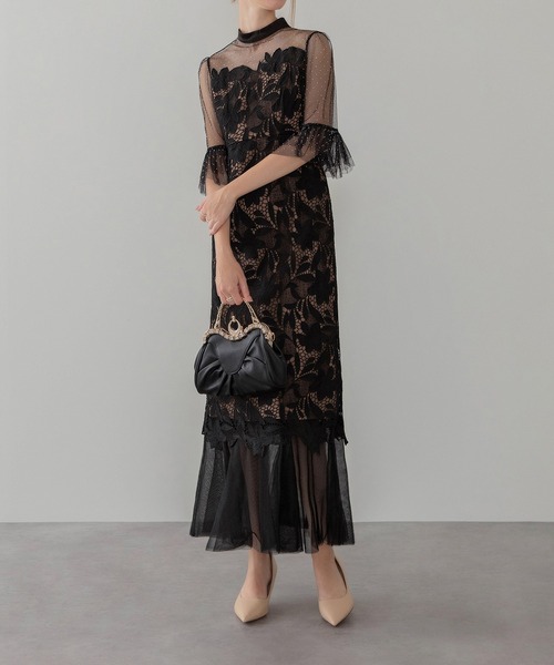 「Leja」 半袖ワンピース 1 ブラック レディース_画像6