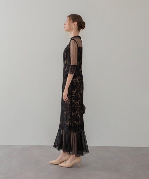 「Leja」 半袖ワンピース 1 ブラック レディース_画像7