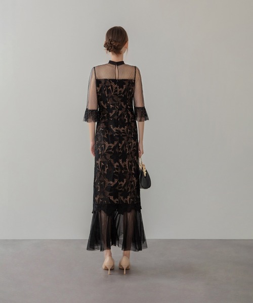 「Leja」 半袖ワンピース 1 ブラック レディース_画像8