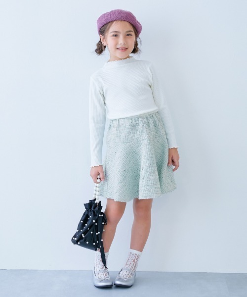 フォーマル 発表会 卒園式 入学式 フォーマル ガールズノーカラー ツイードセットアップ キッズ 子供服 女の子 | devirock | 15