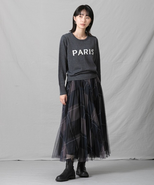 「Gready Brilliant」 「favori」長袖ニット 38 チャコールグレー レディース_画像2