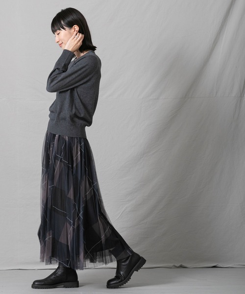 「Gready Brilliant」 「favori」長袖ニット 38 チャコールグレー レディース_画像3