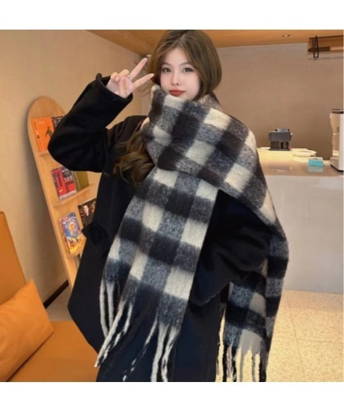 Sakka マフラー ストール パステルCHK BIGマフラー レディース メンズ