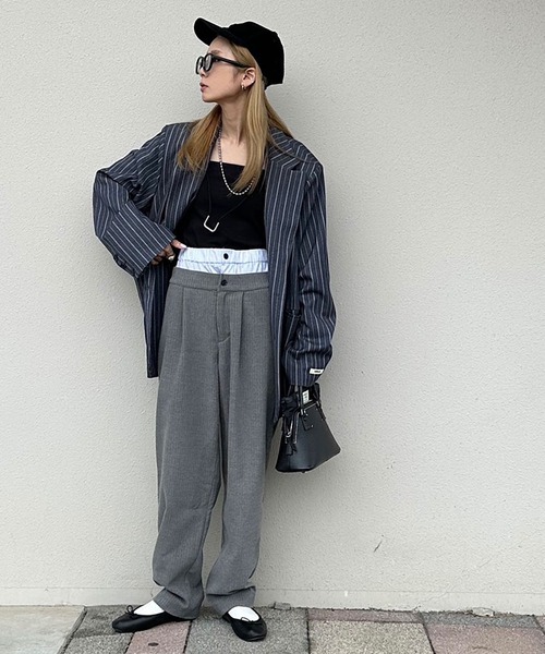 INTERPLAY（インタープレイ） パンツ 「INTERPLAY x AYA」Double waist