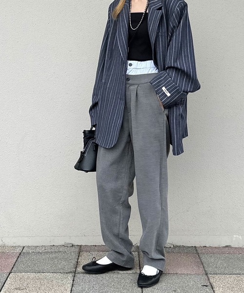 INTERPLAY（インタープレイ） パンツ 「INTERPLAY x AYA」Double waist