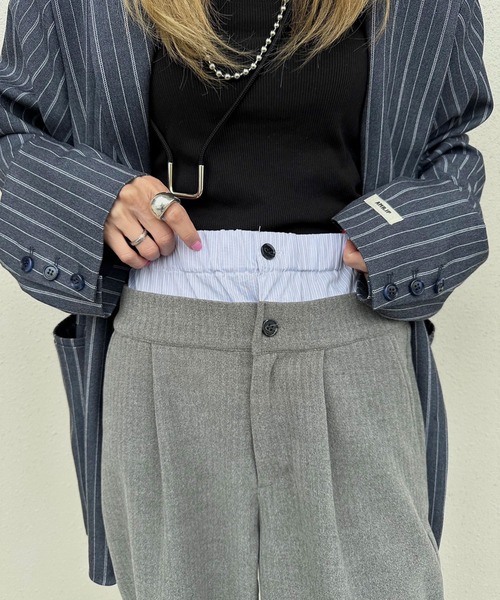 INTERPLAY（インタープレイ） パンツ 「INTERPLAY x AYA」Double waist