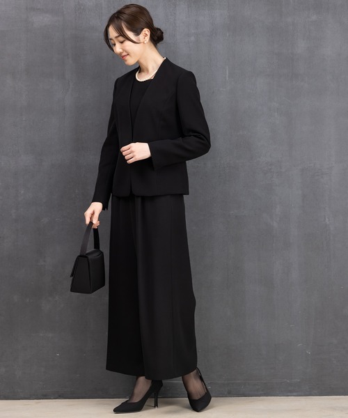 ROBEDECORA セットアップ 「洗える喪服」ノーカラージャケット