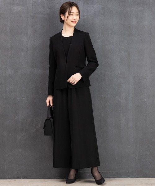 ROBEDECORA セットアップ 「洗える喪服」ノーカラージャケット