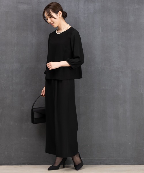 ROBEDECORA セットアップ 「洗える喪服」ノーカラージャケット