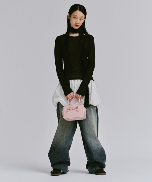 「FEKETE」 長袖カットソー FREE ホワイト レディース_画像9